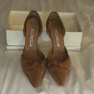 Manila Blahnik suede shoes